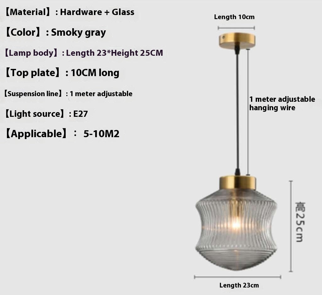 Modern Minimalist Nordic Glass Chandelier – European Style Metal & Glass Pendant Light