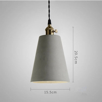 Industrial Style Cement Chandelier – Modern Minimalist Pendant Light for Study & Bedroom