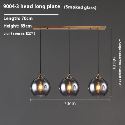 Nordic Glass Pendant Chandelier – Multi-Style LED Bedside & Dining Room Light | 22 Styles | Amber, Gold, Silver & More