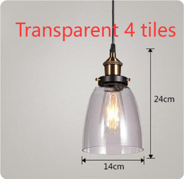 Nordic Industrial Glass Chandelier – Modern Pendant Light for Bedroom & Living Room