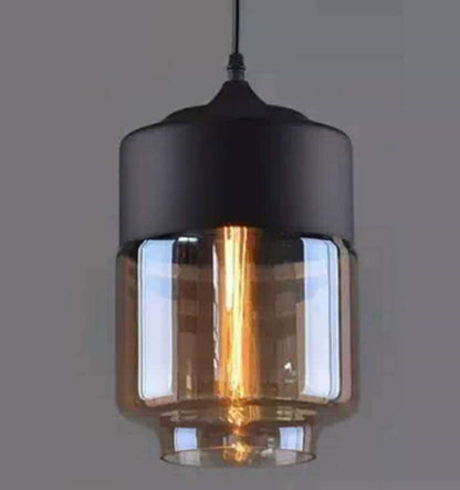 Industrial Glass Chandelier – American Style LED Pendant Light for Bars & Restaurants
