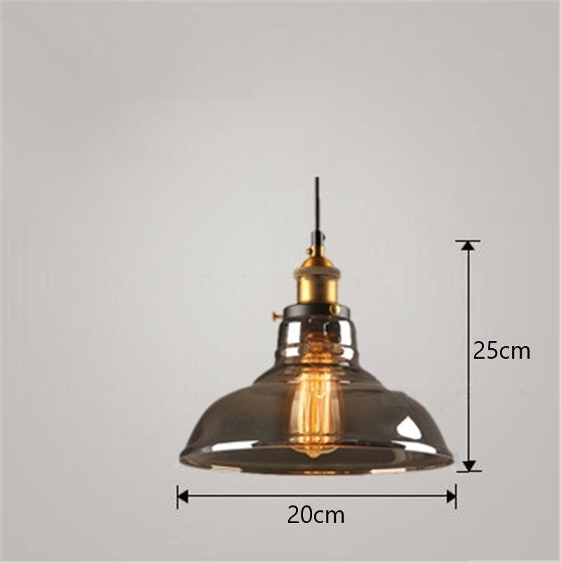 Nordic Industrial Glass Chandelier – Modern Pendant Light for Bedroom & Living Room