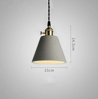 Industrial Style Cement Chandelier – Modern Minimalist Pendant Light for Study & Bedroom