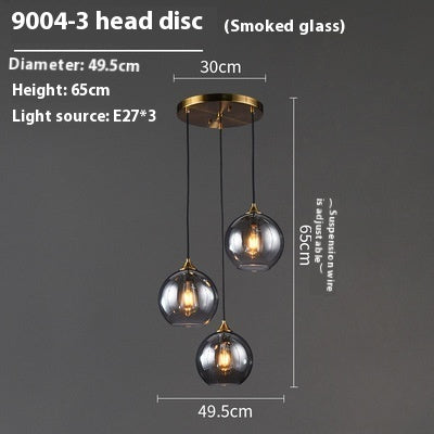 Nordic Glass Pendant Chandelier – Multi-Style LED Bedside & Dining Room Light | 22 Styles | Amber, Gold, Silver & More