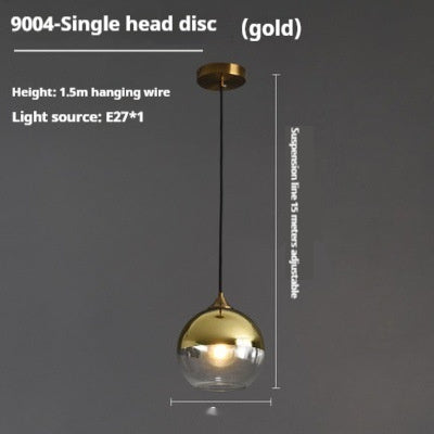 Nordic Glass Pendant Chandelier – Multi-Style LED Bedside & Dining Room Light | 22 Styles | Amber, Gold, Silver & More