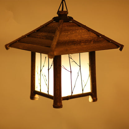 Retro Chinese Style Bamboo Chandelier – Southeast Asia Tea Room Pendant Light
