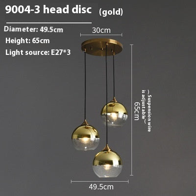 Nordic Glass Pendant Chandelier – Multi-Style LED Bedside & Dining Room Light | 22 Styles | Amber, Gold, Silver & More