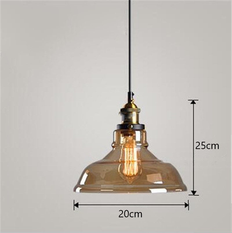 Nordic Industrial Glass Chandelier – Modern Pendant Light for Bedroom & Living Room