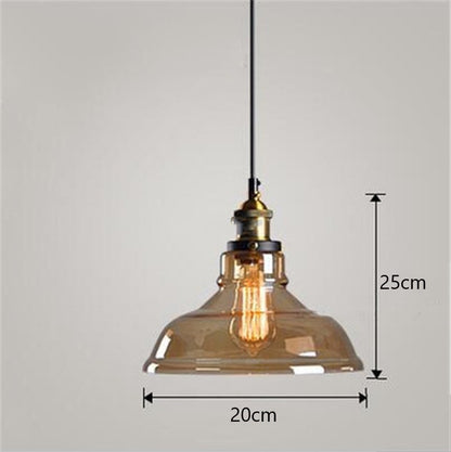 Nordic Industrial Glass Chandelier – Modern Pendant Light for Bedroom & Living Room
