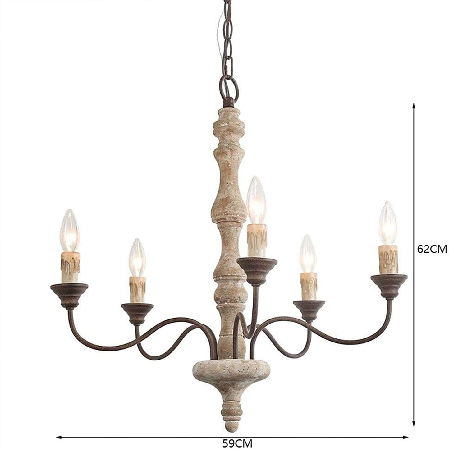 5-Head Minimalist Pendant Light – American Style Creative Chandelier for Living & Dining Room