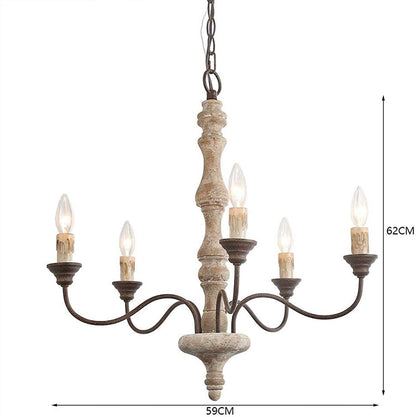 5-Head Minimalist Pendant Light – American Style Creative Chandelier for Living & Dining Room