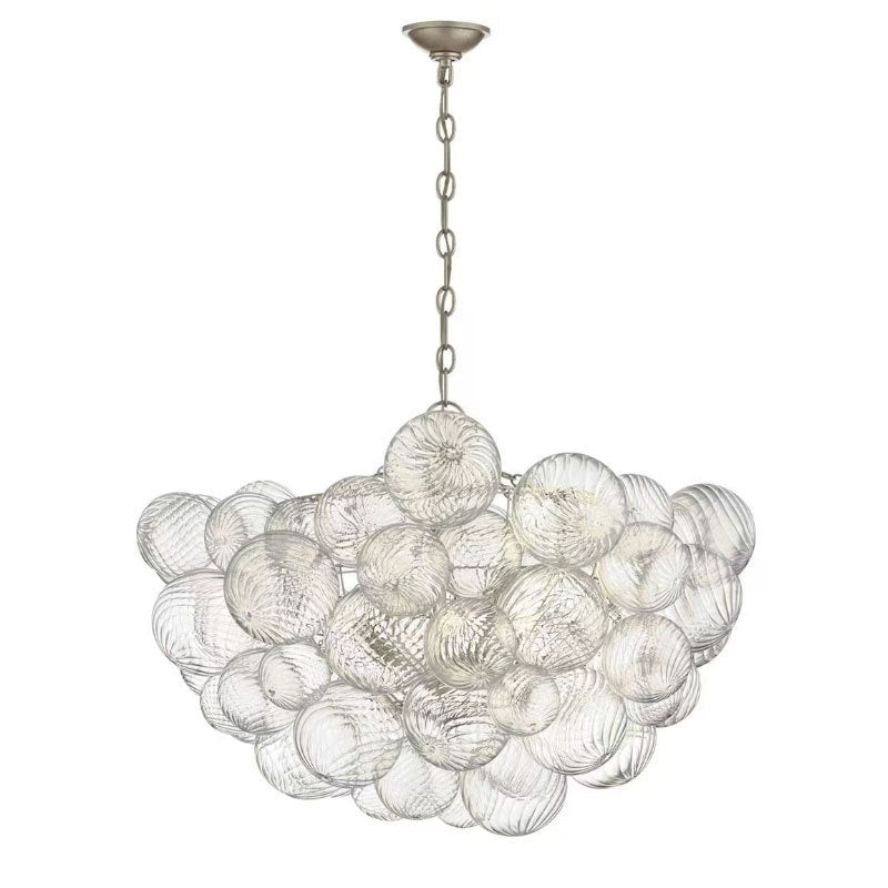 American-Style Swirling Glass Bubble Ball Chandelier – French Luxury Pendant Light