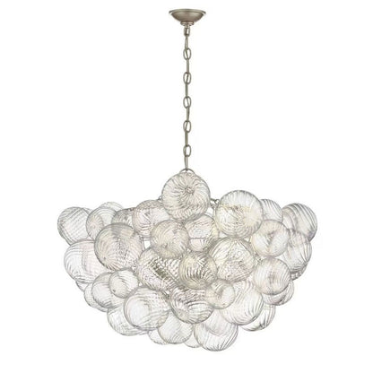 American-Style Swirling Glass Bubble Ball Chandelier – French Luxury Pendant Light