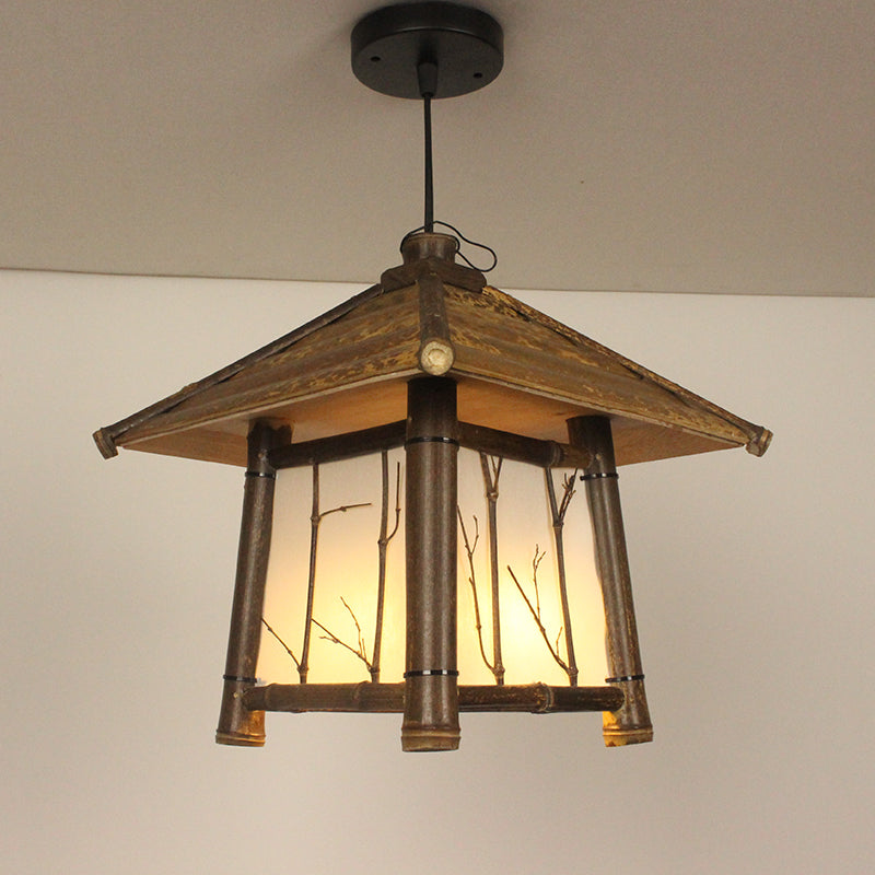 Retro Chinese Style Bamboo Chandelier – Southeast Asia Tea Room Pendant Light