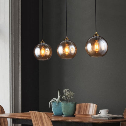 Nordic Glass Pendant Chandelier – Multi-Style LED Bedside & Dining Room Light | 22 Styles | Amber, Gold, Silver & More