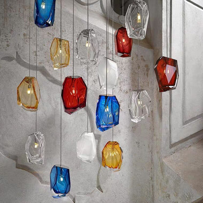 Nordic Postmodern Creative Glass Chandelier – LED Pendant Light for Bedroom, Dining Room & Living Room