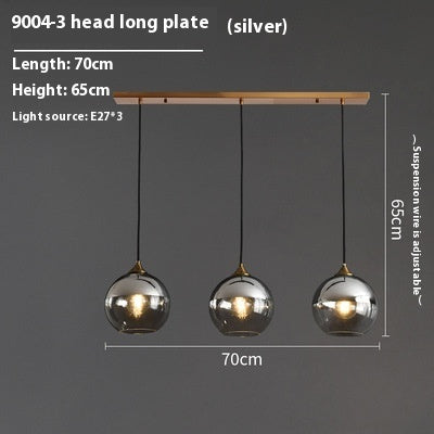 Nordic Glass Pendant Chandelier – Multi-Style LED Bedside & Dining Room Light | 22 Styles | Amber, Gold, Silver & More