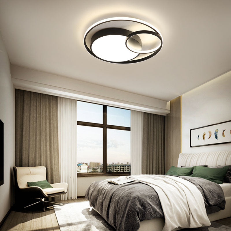 Nordic Round Chandelier – Modern Minimalist LED Ceiling Light with Remote Control