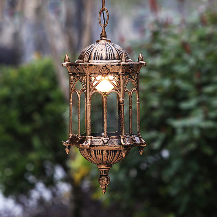 Retro Industrial Style Outdoor Chandelier – Vintage Pendant Light