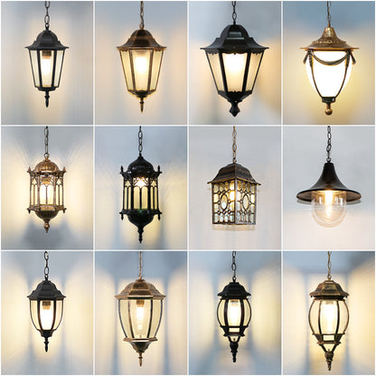 Retro Industrial Style Outdoor Chandelier – Vintage Pendant Light