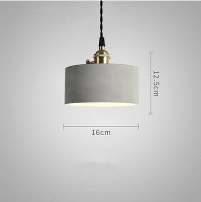 Industrial Style Cement Chandelier – Modern Minimalist Pendant Light for Study & Bedroom
