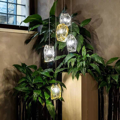 Nordic Postmodern Creative Glass Chandelier – LED Pendant Light for Bedroom, Dining Room & Living Room