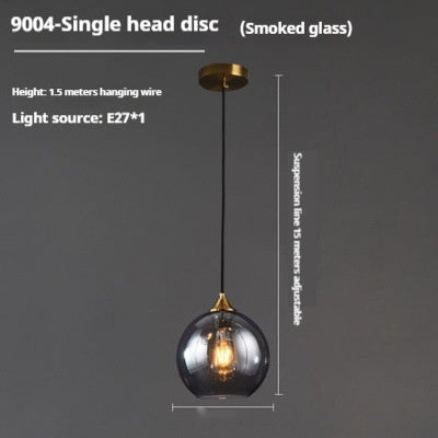 Nordic Glass Pendant Chandelier – Multi-Style LED Bedside & Dining Room Light | 22 Styles | Amber, Gold, Silver & More