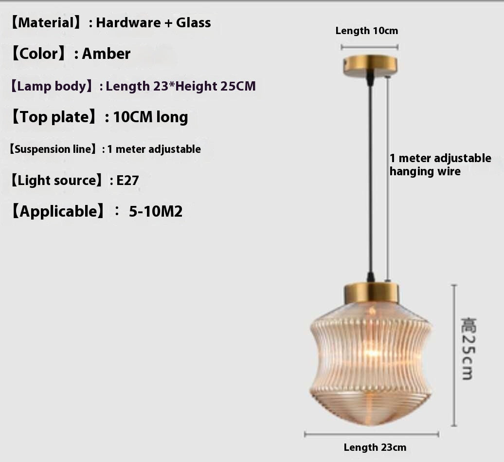 Modern Minimalist Nordic Glass Chandelier – European Style Metal & Glass Pendant Light