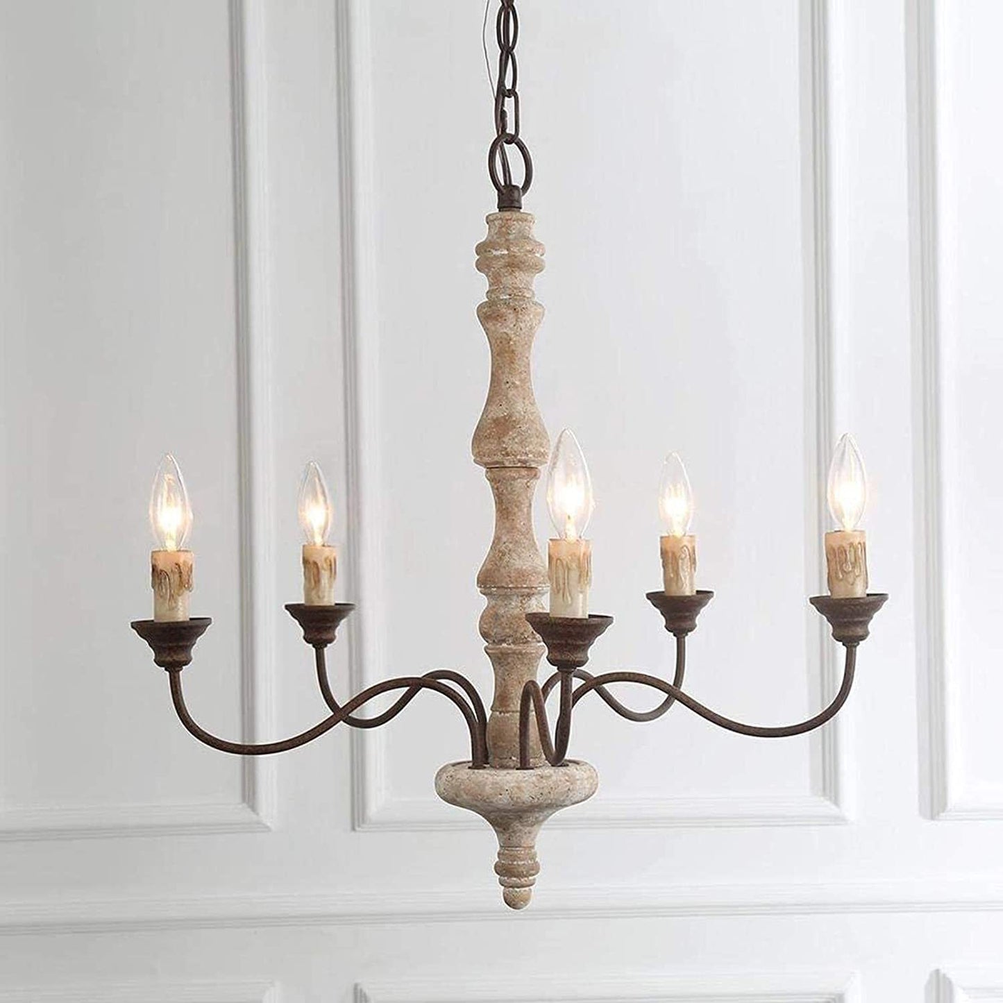 5-Head Minimalist Pendant Light – American Style Creative Chandelier for Living & Dining Room