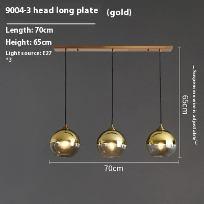 Nordic Glass Pendant Chandelier – Multi-Style LED Bedside & Dining Room Light | 22 Styles | Amber, Gold, Silver & More