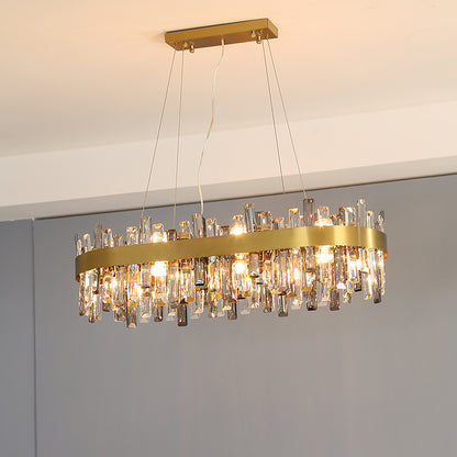 Modern Simple Crystal Chandelier – Stainless Steel Pendant Light for Living Room, Dining Room & Bedroom | 5 Sizes