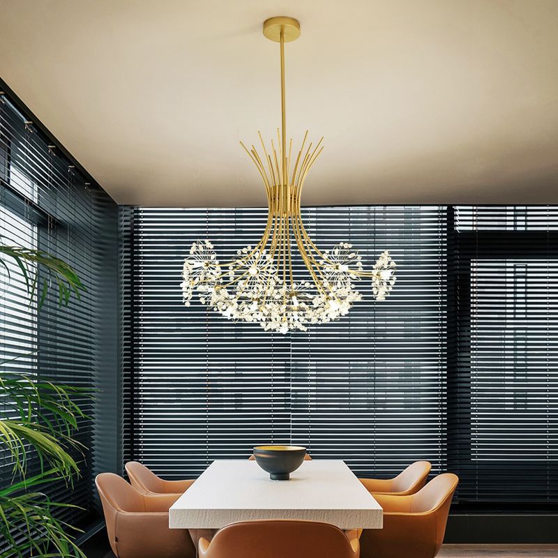 Dandelion Crystal Chandelier – 13-Head LED Light Luxury Pendant Light for Bedroom, Dining Room & Living Room