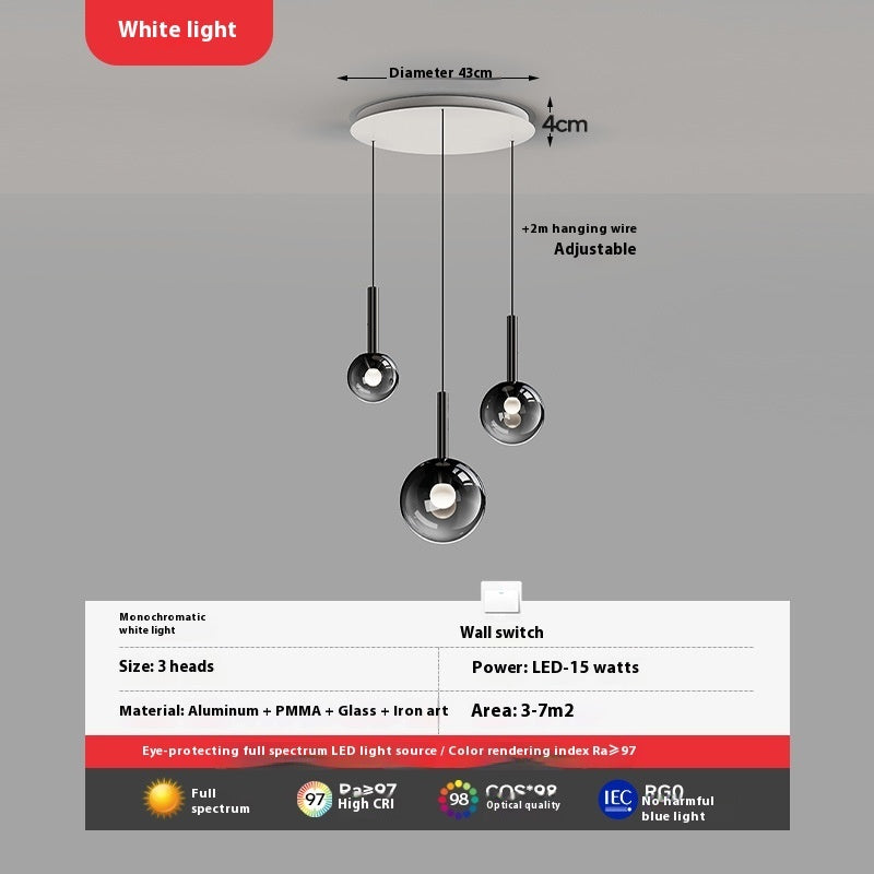Luxury Rotating Staircase Glass Chandelier – Modern LED Long Pendant Light for High Ceilings & Foyers
