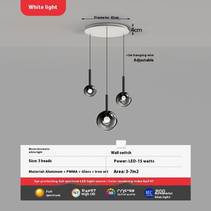 Luxury Rotating Staircase Glass Chandelier – Modern LED Long Pendant Light for High Ceilings & Foyers