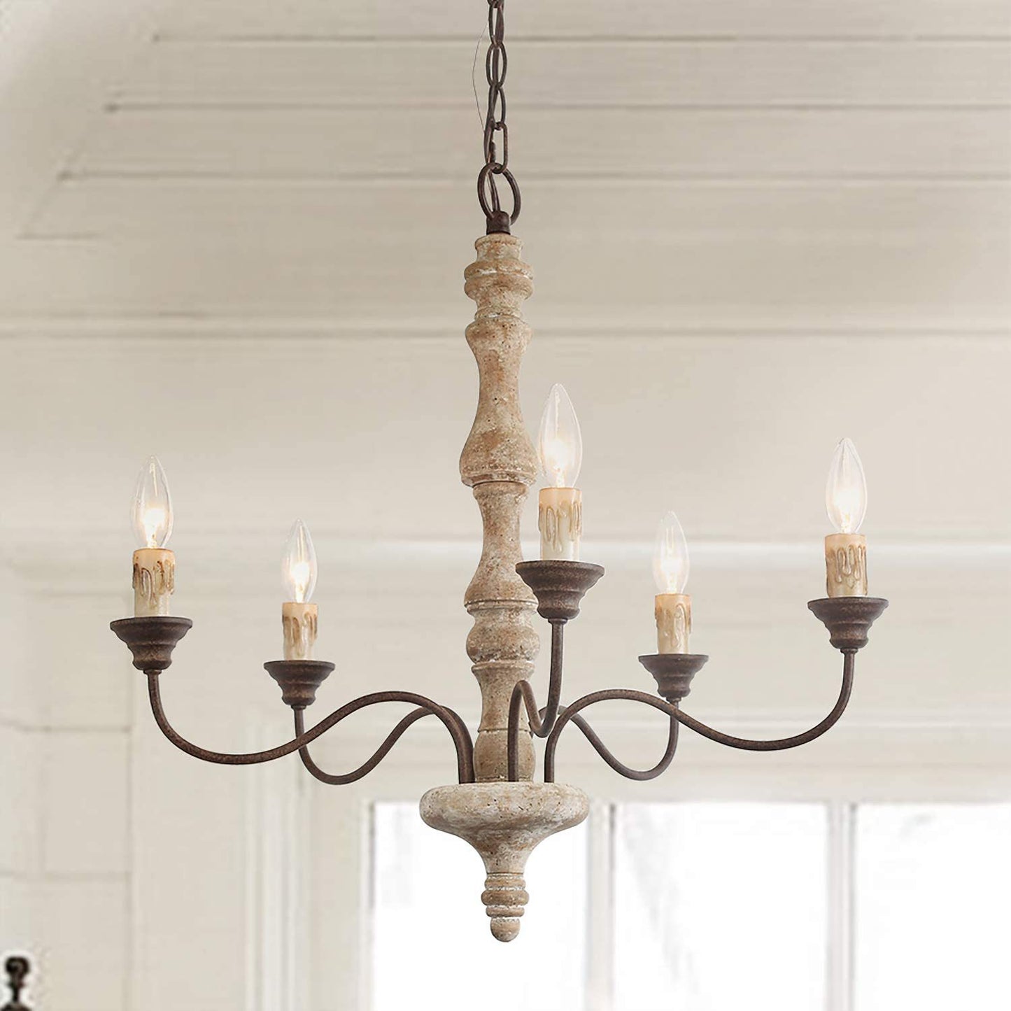 5-Head Minimalist Pendant Light – American Style Creative Chandelier for Living & Dining Room