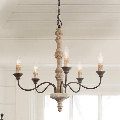 5-Head Minimalist Pendant Light – American Style Creative Chandelier for Living & Dining Room