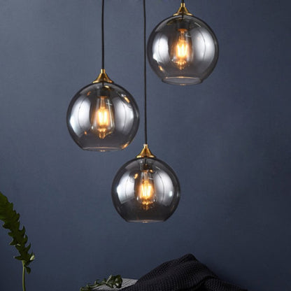 Nordic Glass Pendant Chandelier – Multi-Style LED Bedside & Dining Room Light | 22 Styles | Amber, Gold, Silver & More