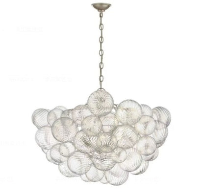 American-Style Swirling Glass Bubble Ball Chandelier – French Luxury Pendant Light