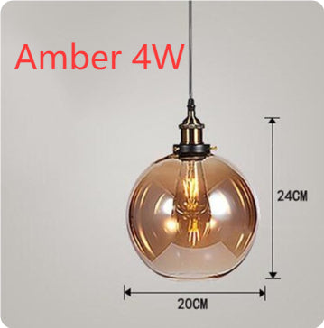Nordic Industrial Glass Chandelier – Modern Pendant Light for Bedroom & Living Room