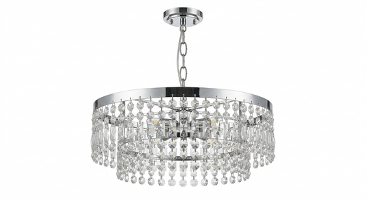 Celestia Cascading Crystal Drum Chandelier